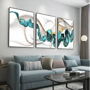 Nordic Stijl Licht Luxe Woonkamer Abstracte Moderne Decoratie Triple Wall Art Schilderen