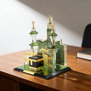 Torre de Cristal Estilo Medio Oriente, Adorno de Mesa para Sala de Estar Musulmana, Recuerdo Reutilizable y Duradero, Pequeño/Grande - Product Image 1