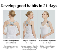 Correcteur de posture intelligent léger et réglable pour enfants avec rappel par vibration - Attelle dorsale anti-affaissement intelligente et entraîneur de posture