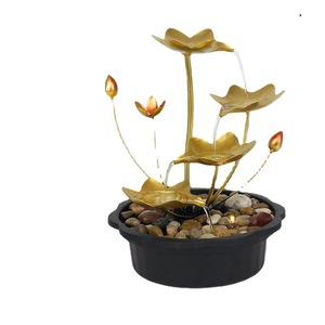 Fuente de agua para el hogar con decoraciones de agua corriente para sala de estar, oficina, escritorio, diseño contemporáneo, hierro y plástico - Product Image 5