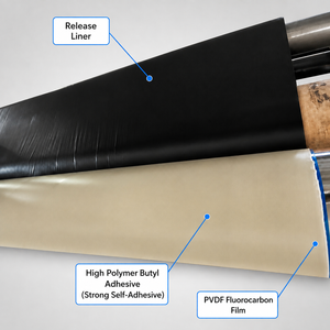 Cinta Autoadhesiva Impermeable de PVDF y Butilo, Resistente a la Intemperie, para Reparación de Techos Metálicos - Product Image 3