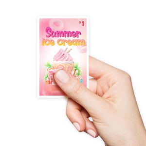 Billets de jeu à gratter personnalisés avec design couleur, à déchirer, pour loterie surprise - Product Image 1