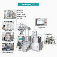 Machine à émulsifier les crèmes cosmétiques Guanyu : Émulsifiant chimique sous vide pour crèmes pour le visage et lotions