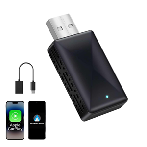 Adaptador Inalámbrico CarPlay y Android Auto Actualizado 2025, Tamaño Mini 2 en 1, USB-C/Tipo C, Plástico, 1 Año de Garantía - Product Image 1