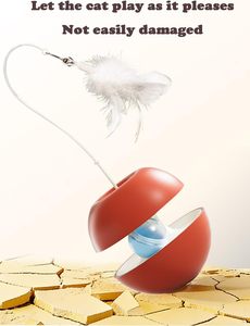 Hot Selling New Design Interactive Cat Toy 3-in-1 Wand Feather Plastic Wobbler with Treat Dispenser for Boredom Relief - Product Image 2