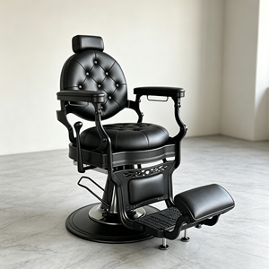 Sillón de Barbería Moderno Multifuncional Reclinable y Ajustable en Varios Colores para Salón de Belleza y Mobiliario de Peluquería - Product Image 1