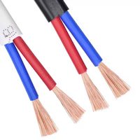 Yuehua 2*1,5 Stromkabel RVVB PVC Litzenkabel mit Kupferkern IP20 Flaches Luftkabel mit weißer Stoffummantelung für den Außenbereich