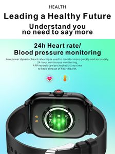 1.85インチスマートウォッチQX15心拍数血中酸素モニタリング100スポーツモード音楽再生防水カスタムカスタムスマートウォッチ - Product Image 5