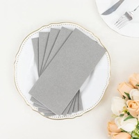 Serviettes de toilette jetables de qualité supérieure, couleur unie, effet lin, en papier Airlaid