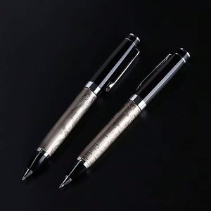 Stylo bille en métal personnalisable de haute qualité Persol, motif grand format, logo client, largeur d'écriture 0,5-1,0 mm, encre noire pour - Product Image 2