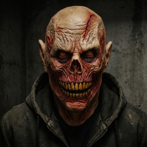 <span class=keywords><strong>Masque</strong></span> en latex tête de mort sanglante effrayante pour costume d'Halloween et décoration de <span class=keywords><strong>maison</strong></span> hantée, couvrant tout le visage - Product Image 4