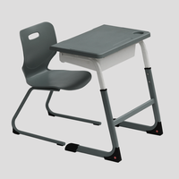 Table en plastique bon marché pour collège, meubles de salle de classe, bureau et chaise d'étudiant à hauteur réglable pour étudiant