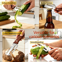 Groenteschiller Keuken 2026 Nieuwe Handmatige Multifunctionele RVS Schiller Houten Handvat Flessenopener STELLAR PATH