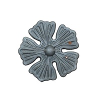 HLT Nouvelle conception de clôture, fleurs et feuilles décoratives, rosettes en acier moulé, fer forgé, modélisation 3D, taille personnalisable, écologique