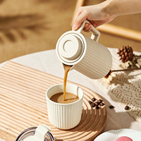 Nuevo Termo Portátil de Plástico sin BPA de 0.65L/1L, Tetera, Cafetera al Vacío con Revestimiento de Vidrio, Forma de Diamante, Frasco de Doble Pared