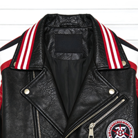 Blouson de moto en cuir noir de haute qualité pour homme, style Cafe Racer, avec Spandex, col montant, style motard hivernal, long, streetwear, motif