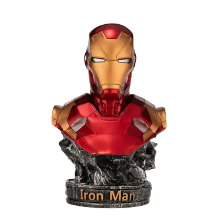 High-quality Resin Craft Iron Man and Thanos Bust Statues Artificial YX Marvel Figurines for Home Decoration Europe Gift Sports