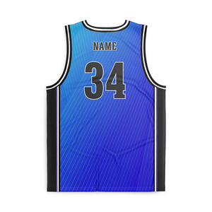 Maillot de basket Healy Bold Blue, col en V, sans manches, en mesh, impression sublimée, unisexe, adulte, coupe classique, respirant, toutes saisons - Product Image 2