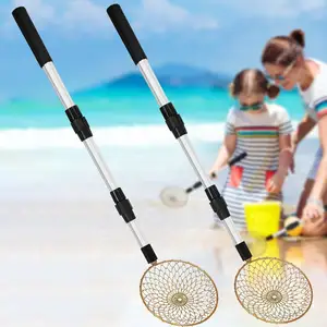 Sand Sifter Tools Adjustable Telescoping Beach Scoop for Shell Shark Tooth Sifter Collect Seashell Hunting Rocks Sifting