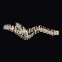 Luminaire suspendu sur mesure pour projet de décoration intérieure de grande taille, hôtel, villa, lustre moderne à LED