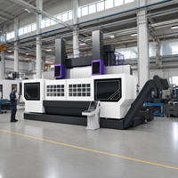 Tour vertical CNC à double broche avec changeur d'outils automatique et convoyeur de copeaux pour l'usinage des métaux