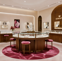 Vitrine de présentation de bijoux GZowin avec chaise et éclairage LED - Haute qualité, durable
