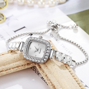 Orologio da Polso Elegante con Bracciale a Scomparsa, Orologio al Quarzo di Lusso Leggero, Orologio con Cristalli per Donne e Ragazze, <span class=keywords><strong>Regalo</strong></span> Estivo per Feste - Product Image 4