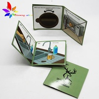 Privada personalizada etiqueta de papel brillante comercial folleto/cartel/flyer/prospecto/libro de instrucciones