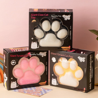 Juguete antiestrés de TPR súper suave con forma de pata de gato, gadget para aliviar el estrés, bolsa de PVC, regalo, venta al por mayor de fábrica