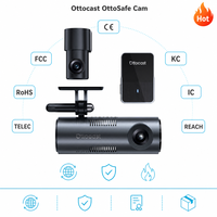 Caméra embarquée Ottocast OttoSafe Dual Lens 2K QHD 1440p, grand angle 130°, WiFi 5, double bande BT 5, capteur 4G, verrouillage automatique, garantie 1 an