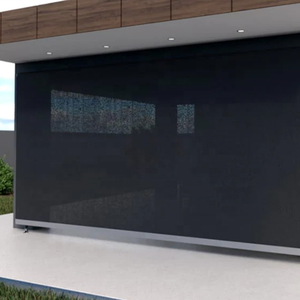 Su misura antivento esterno motorizzato Zip Track schermo ombreggiante per esterni <span class=keywords><strong>tende</strong></span> a <span class=keywords><strong>rullo</strong></span> tessuto natale moderna porta finestra francese - Product Image 2