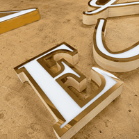 Lettres en relief 3D modernes en acrylique avec éclairage frontal LED, logo personnalisé pour entreprise, enseigne pour bureau, magasin de détail
