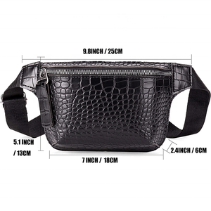 Personnalisé Mini Taille Poitrine <span class=keywords><strong>Sac</strong></span> Brun Foncé Crocodile Ceinture <span class=keywords><strong>Sac</strong></span> <span class=keywords><strong>Banane</strong></span> <span class=keywords><strong>Sac</strong></span> de Taille Pour Homme Et <span class=keywords><strong>Femme</strong></span> - Product Image 2