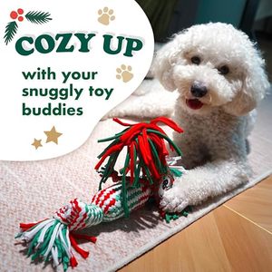 Jouets pour chiens écologiques sans rembourrage, qui couinent, en peluche froissée, lot de 2, sans garniture, pour les races petites et moyennes - Product Image 3