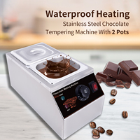 Chauffe-eau électrique commercial à 2 réservoirs, chauffe-eau longue durée, machine à faire fondre le chocolat