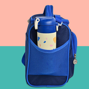 Cartoon Design Kids Student 900D oxford Thermal Insulation <strong>Cooler</strong> Lunch Bag for Boys With Side Bottle Pocket - Product Image 4