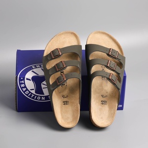 Sandales en liège à triple bride Florida Best Seller, style Birkenstock à trois boucles, en daim, vente en gros directe d'usine, commande en gros - Product Image 1