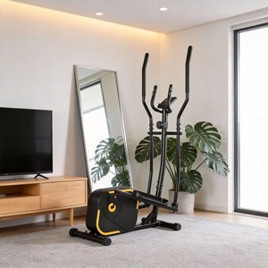 <span class=keywords><strong>Vélo</strong></span> <span class=keywords><strong>elliptique</strong></span> à résistance magnétique manuelle à roues <span class=keywords><strong>avant</strong></span> en acier, affichage intelligent avec bouton rotatif, design durable et écologique, pour usage domestique - Product Image 5
