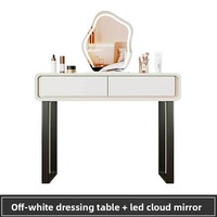 Table de maquillage moderne avec miroir LED, commode à tiroirs multiples, coiffeuse de chambre 70 90 110 130CM