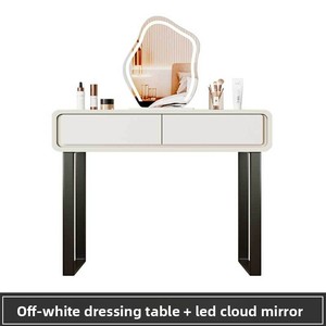 Tocador de Maquillaje con Espejo LED de 70/90/110/130CM, Tocador con Múltiples Cajones, Muebles Modernos para Dormitorio - Product Image 5