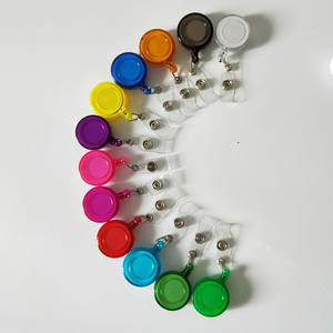 Porte-badge rétractable rond avec clip pour porte-carte d'identité, fournitures de bureau et scolaires, plastique ABS écologique, 3 cm, DingHong L159 - Product Image 5