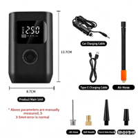 Tire Inflator with Gauge Compact Car Air Pump for Drivers, Portable Emergency Tire Pump for Roadside Emergencies