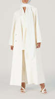 OEM Revers cranté personnalisé modeste Ramadan double boutonnage blanc Designer décontracté Dubai nouvelle mode musulman grande taille Maxi Abaya