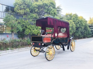 Carroza roja de Cenicienta personalizada de fábrica con diseño de corazón, autobús eléctrico turístico - Product Image 5