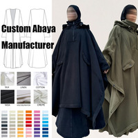 Manteau Abaya en polaire personnalisé avec poches pour femme, robe musulmane, vêtement islamique instantané, Ramadan, Eid Abaya