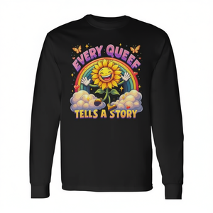 T-shirt à manches longues avec motif humoristique pour adulte, Every Queef Tells A Story - Product Image 2