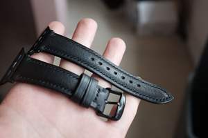 สายนาฬิกาหนังแท้สีน้ำตาลสำหรับรุ่น41/38/40มม., สายนาฬิกาอัจฉริยะสำหรับซีรีส์1-2-3-4-5-6-7แกะสลักฟ<span class=keywords><strong>รี</strong></span> - Product Image 3