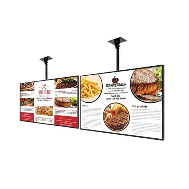 4K HD Tablettes Menu Digital Display Screen Restaurant Hanging Digital Menu Board Displayer LCD Digital Menu Board