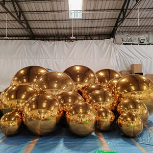 Decoración para Eventos de <span class=keywords><strong>Boda</strong></span>, Globo Gigante de PVC con Espejo Dorado, Arco Inflable, Globo Transparente de 1m, Brillante, para Discoteca - Product Image 2