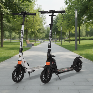 สกู๊ตเตอร์ไฟฟ้าสองล้อขนาด 8 นิ้ว พับเก็บได้รวดเร็ว สำหรับเด็ก ดีไซน์ใหม่ทันสมัย พร้อมล้อ PU สไตล์เล็กๆ แบบกระดานโต้คลื่น - Product Image 1